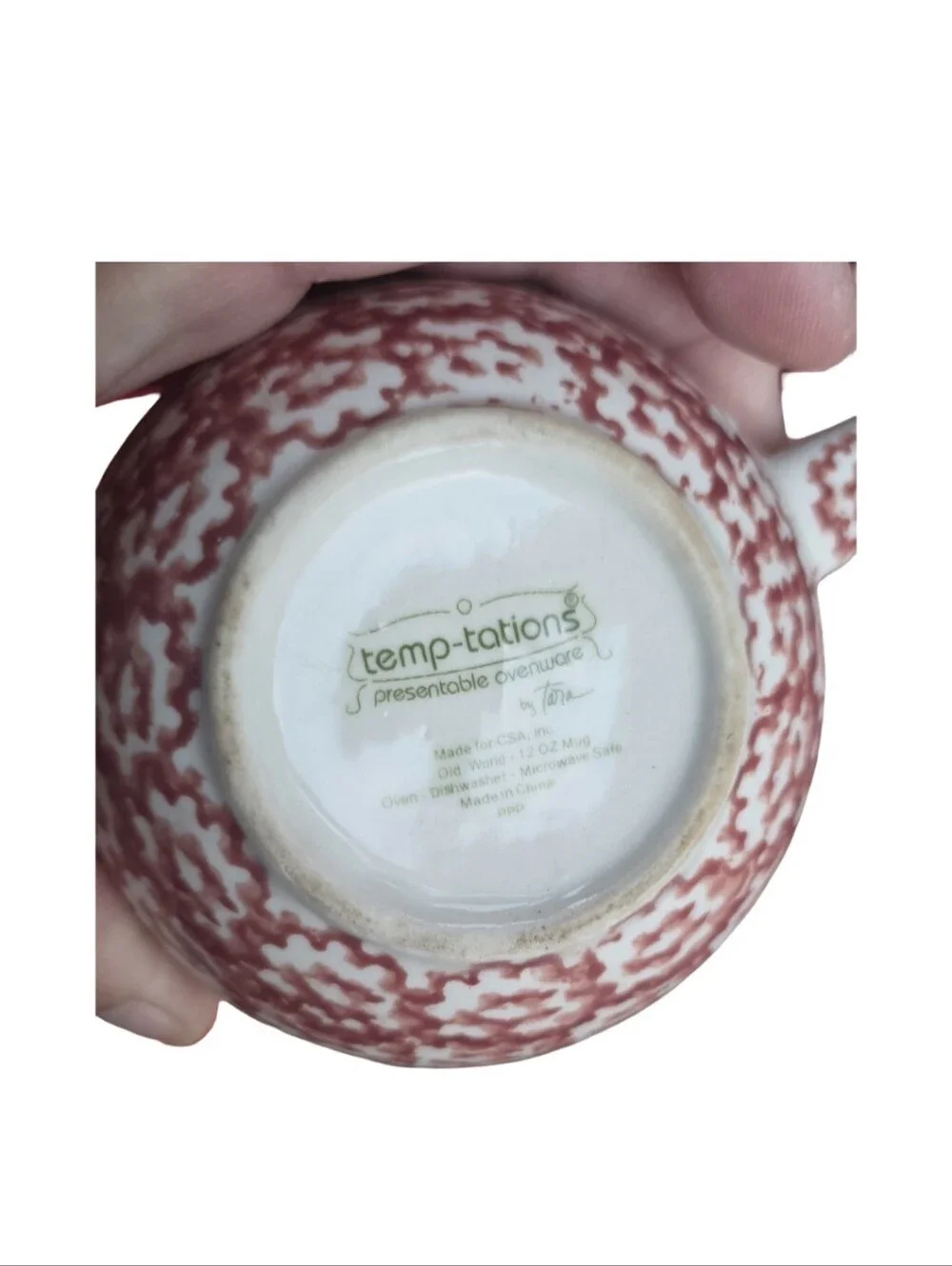 Temp-tations Old World Cranberry Snack Plate & Cup Set (2 Sets)
